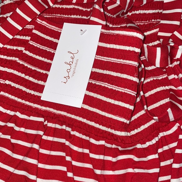 Isabel Maternity by Ingrid & Isabel Red Striped Tie Strap Maternity Tank Top - Picture 5 of 5